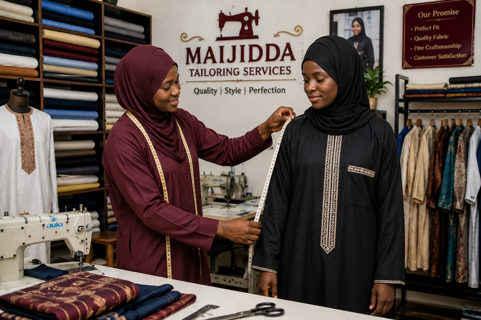 Inside the Maijidda Tailoring Services atelier